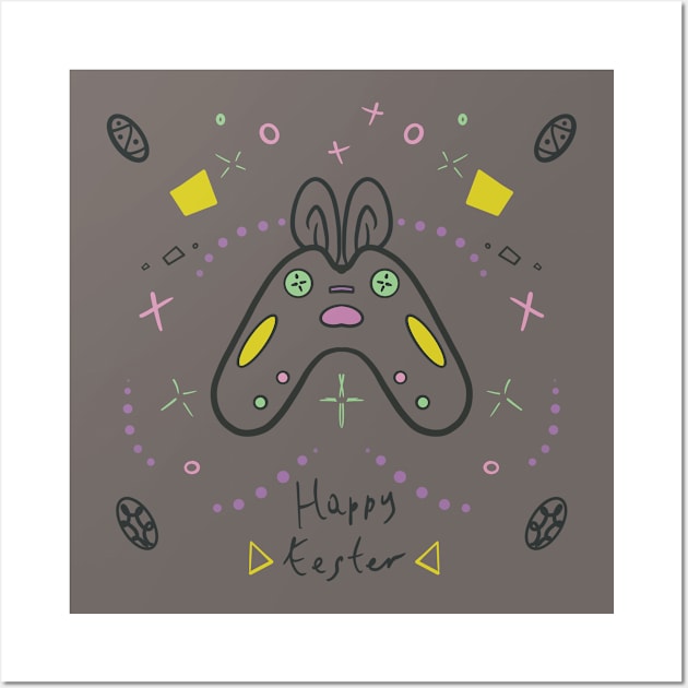 Easter bunny gamer SVG Wall Art by Xatutik-Art